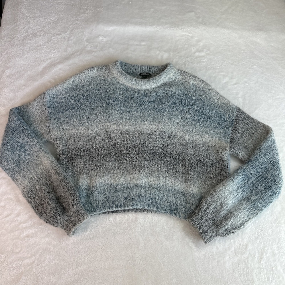 Wild Fable Womens Blue Gray Sweater Medium Soft Drop Shoulder‎